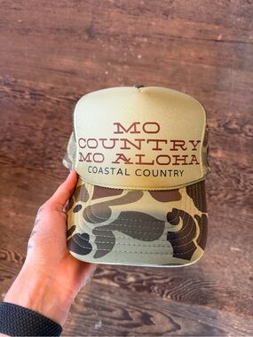 Coastal Country Trucker Hat - Olive Camo